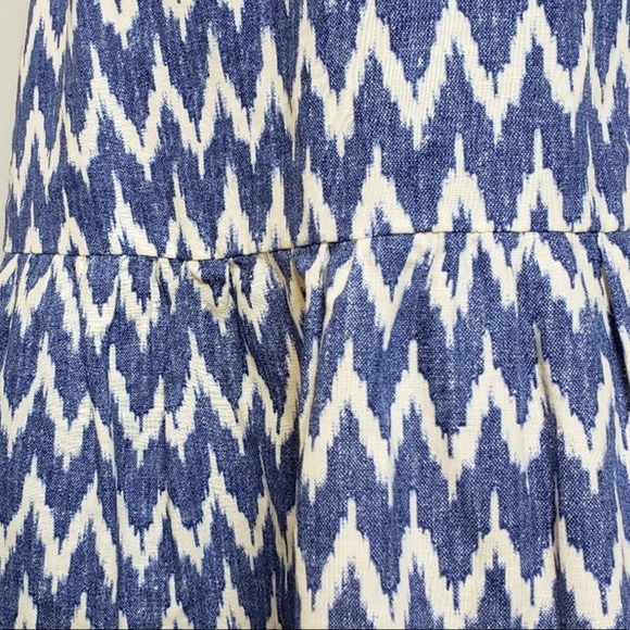 J. Crew Zig Zag  Chevron Print Sleeveless Bow Back Dress - Picture 4 of 5